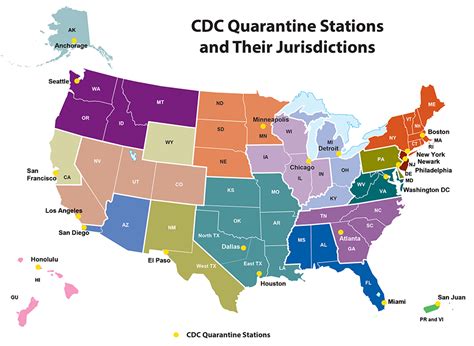 Quarantine Station Contact List Map And Fact Sheets Quarantine Cdc