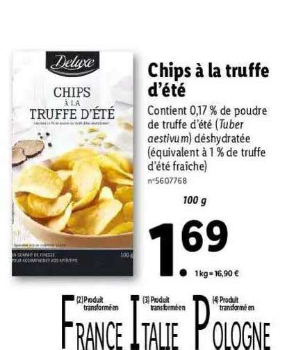 Promo Chips à La Truffe D été Delux chez Lidl iCatalogue fr