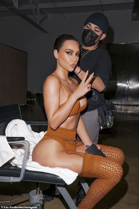Kim Kardashian Poses In Nude Lingerie Wears Wedding Ring Daily Mail Online