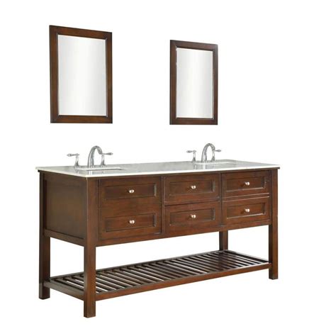 Direct Vanity Sink Mission Spa 70 In Double Vanity In Dark Brown With