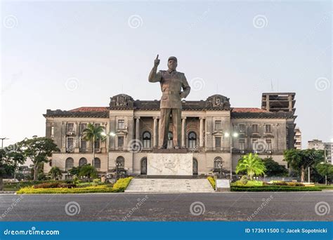 Independence Square With Samora Machel Statue And City Hall In Maputo