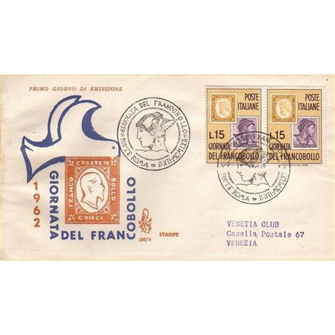 ITALIA 1962 FDC Venetia Giornata Del Francobollo