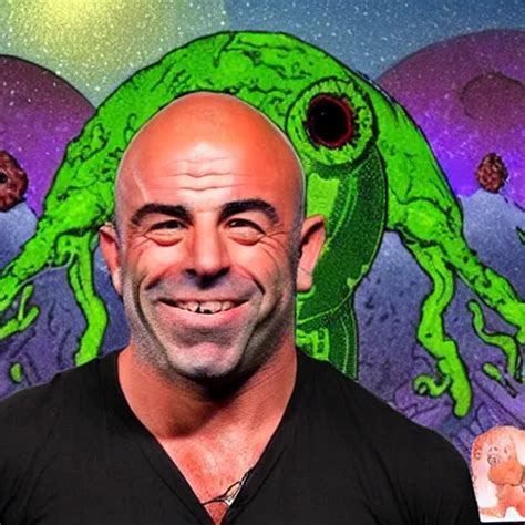 Joe Rogan On A Ufo With Aliens Eating Mushrooms And Stable Diffusion