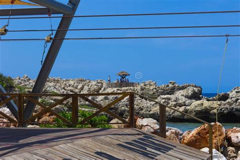 The Zipline Station at Labadee Island at Haiti Stock Image - Image of ...