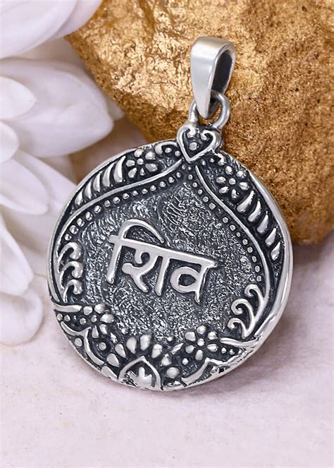 Shiva pendant silver | SHIVALOKA | Authentic Rudraksha & Blessed Mala Beads