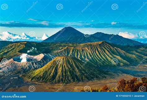 Bromo Volcano At Sunrise Java Island Indonesia Stock Image Image Of