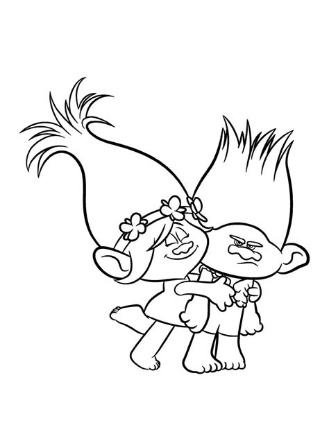 Princess Poppy Coloring Page