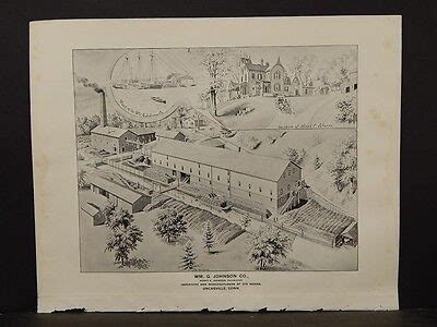 Connecticut, Map, 1893, Uncasville, Wm. G. Johnson CO Print, L5#83 | eBay