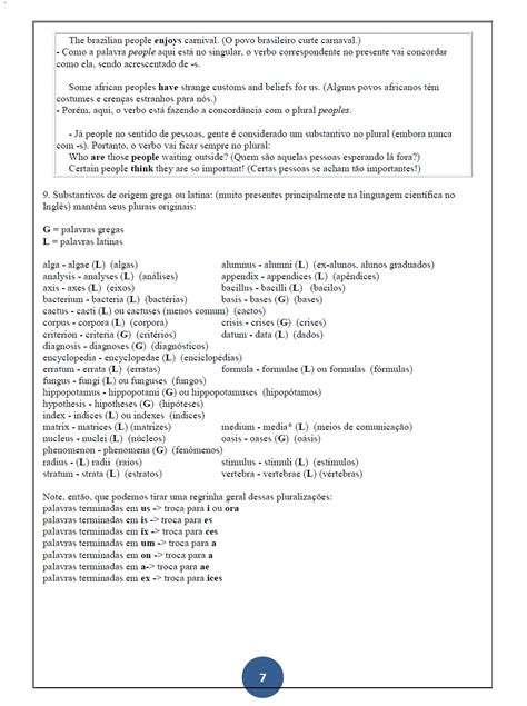 Atividades Plural Dos Substantivos Em Ingles