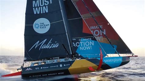 The Ocean Race 2022 23 Team Malizia Legt Im Kampf Um Den Etappensieg