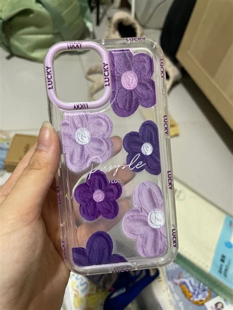 Casing Iphone 12 Pro Casing Ungu Purple Casing Casing Bunga