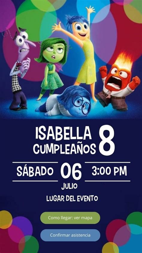 Invitaci N Intensamente Inside Out In Party Invitations