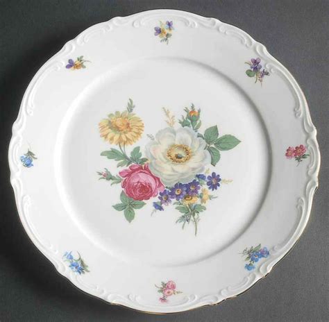 Mitterteich Meissen Floral Dinner Plate Ceramic Tableware Porcelain