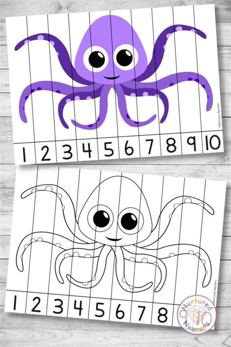 Awesome Octopus Number Sequencing Puzzle (Math Printable for Kids ...