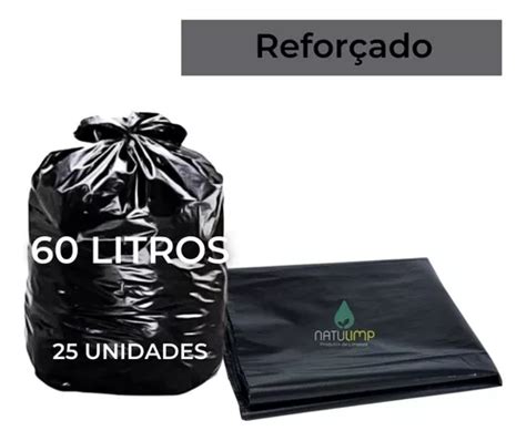 Saco De Lixo Reforçado Extra Forte 60 Litros 25 Unidades MercadoLivre