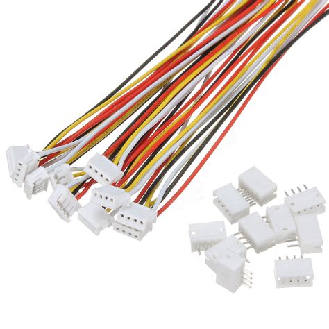 Excellway® 10 Sets Mini Micro Jst 15mm Zh 4 Pin Connector Plug With Wires Cables 150mm Sale