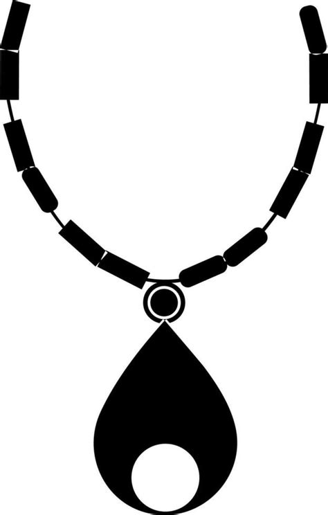 Vector Necklace symbol in flat style. 24224712 Vector Art at Vecteezy