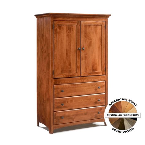 Archbold Furniture Shaker 616608074 Armoire With 3 Drawers Belfort