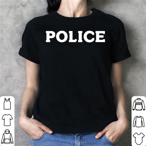 Diy Police Officer Cop Policeman Halloween Party Costume Tee Shirt