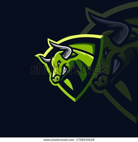 Modern Professional Green Bull Logo Sport Stock Vector (Royalty Free ...