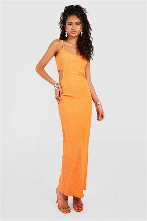 Textured Cut Out Maxi Dress Boohoo Uk