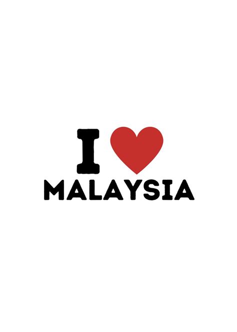 love malaysia simple poster picture metal print paint  james