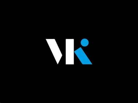 Premium Vector Vk Logo