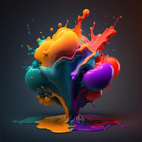 Premium Photo Abstract Paint Color Splash