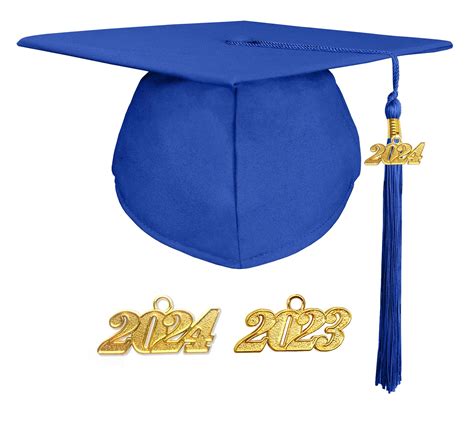 Unisex Matte Graduation Cap With Graduation Tassel Charm 2024 2023 2024 Tassel Graduation