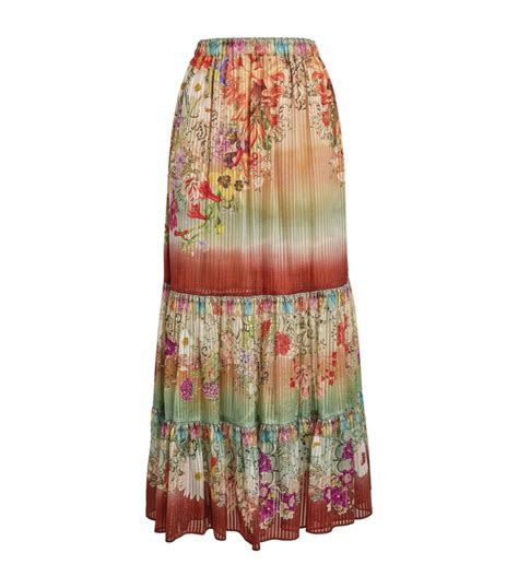 Womens ETRO Beige Printed Maxi Skirt Harrods UK