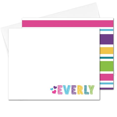 Personalized Kids Stationery, Girls Personalized Stationary Set, Girls ...