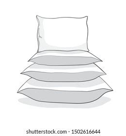 Sketch Vector Illustration Pillow Isolated On Stock Vector Royalty