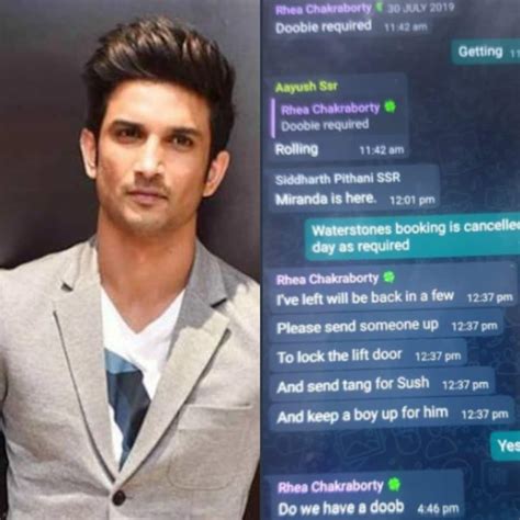 Sushant Singh Rajput Case Rhea Chakraborty And Team Ssrs Drugs Related Whatsapp Chats Leaked