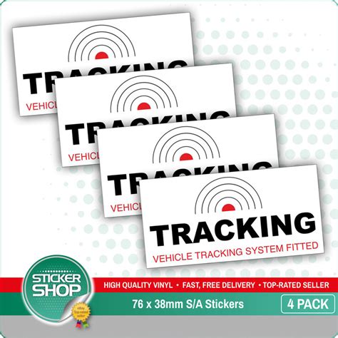 4 X Tracking Vehicle Tracker System Fitted Car Sticker Decal Window