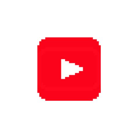 Youtubeアイコンのドット絵イラスト シンプルなフリー素材 そざいのえん