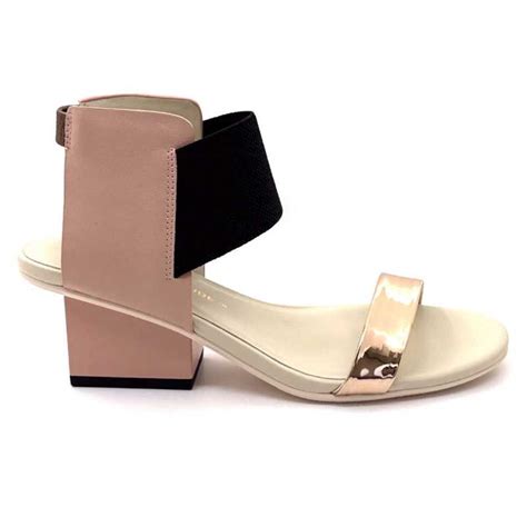 United Nude Raila Leather Cameo Mix Heeled Sandals
