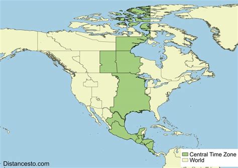 St. Louis Summer Clock Setting: CDT - Central Time Zone Map