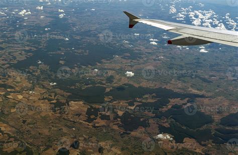 gatwick london aerial view panorama from airplane 17368157 Stock Photo