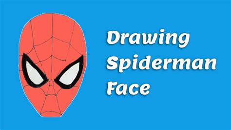 How to draw Spiderman face - YouTube