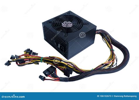 Computer Power Supply Black Color With Cables Unit For Pc Computer