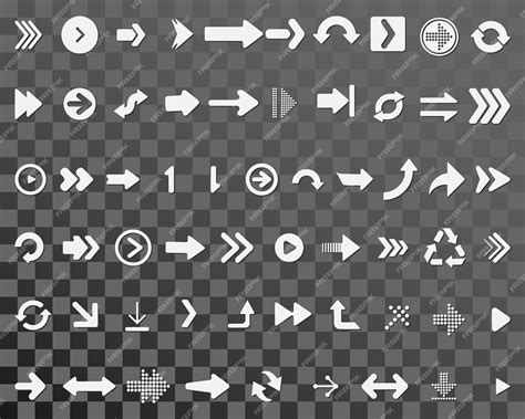 Premium Vector Arrows Set Arrow Icon Collection Set Different Arrows