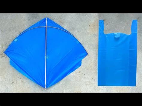 How To Make Sharla Kite At Home With Plastic Bag Making Gudda Kite