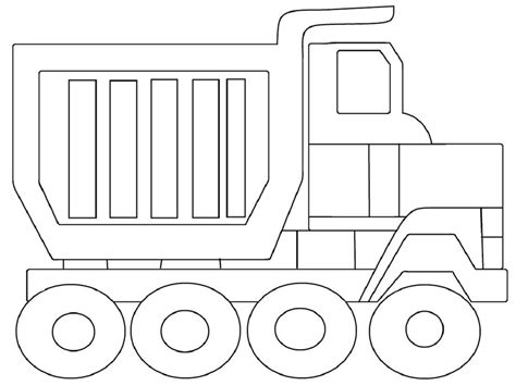 Раскраска самосвал - 69 фото