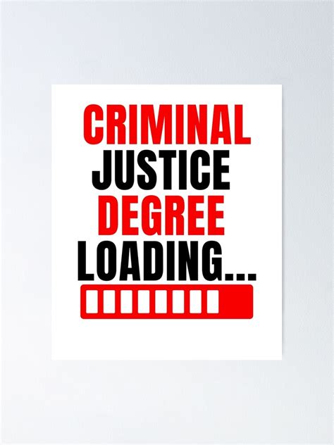 Criminal Justice Degree Loading Poster For Sale By Kawai Girl Redbubble