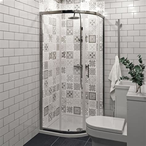 Showerwall Custom Victorian Grey Acrylic Shower Wall Panel Shower