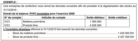 Comptabilisation De La R Gularisation Des Stocks Fouadm