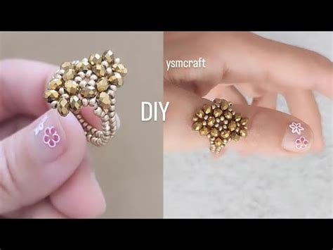 Beaded Gold Ring Tutor Al Boncuktan Alt N Y Z K Yap M Youtube