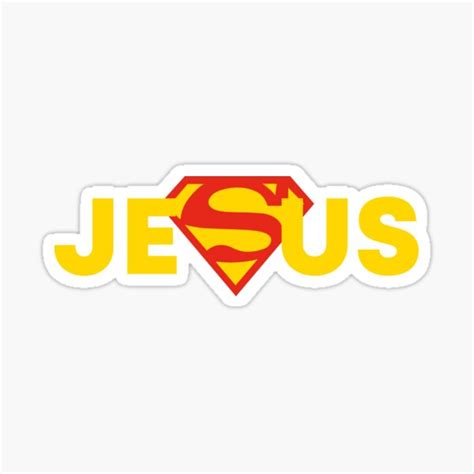 Jesus Is My Superhero Sticker By Introvertz Redbubble