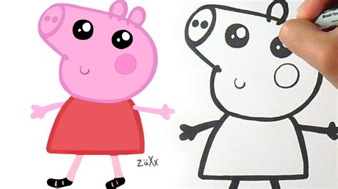 Como Dibujar Peppa Pig Pintar Y Colorear