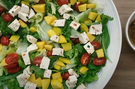 Salada De Folhas Com Manga - Salada de Folhas Verdes com Manga e Queijo Minas: Refrescante e ...